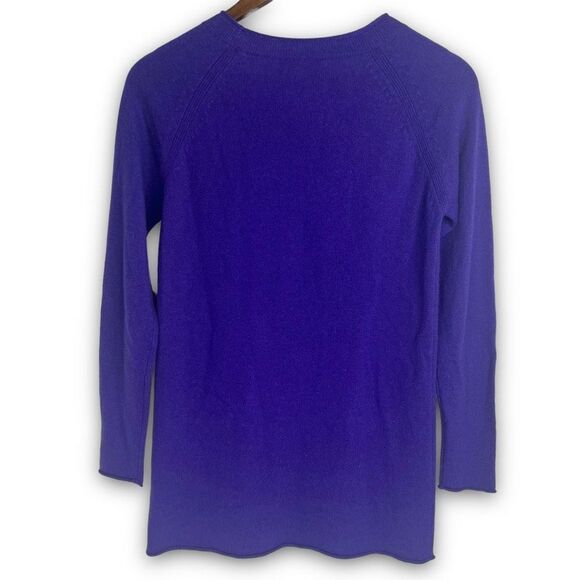 Fenn Wright‎ Manson Purple 2 Ply Cashmere Crew Neck Pullover Sweater Size XS - Picture 2 of 10